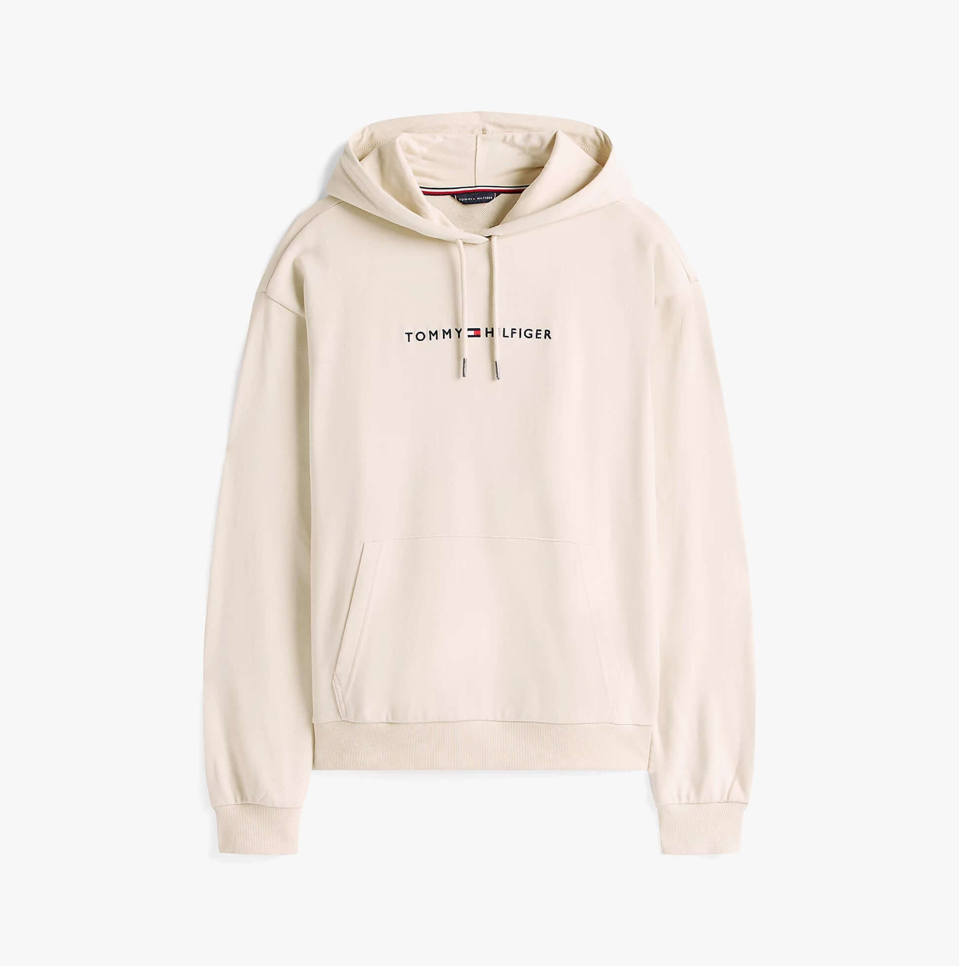Tommy Hilfiger HOODIE Mens Drawstring Lounge Hoody Off White