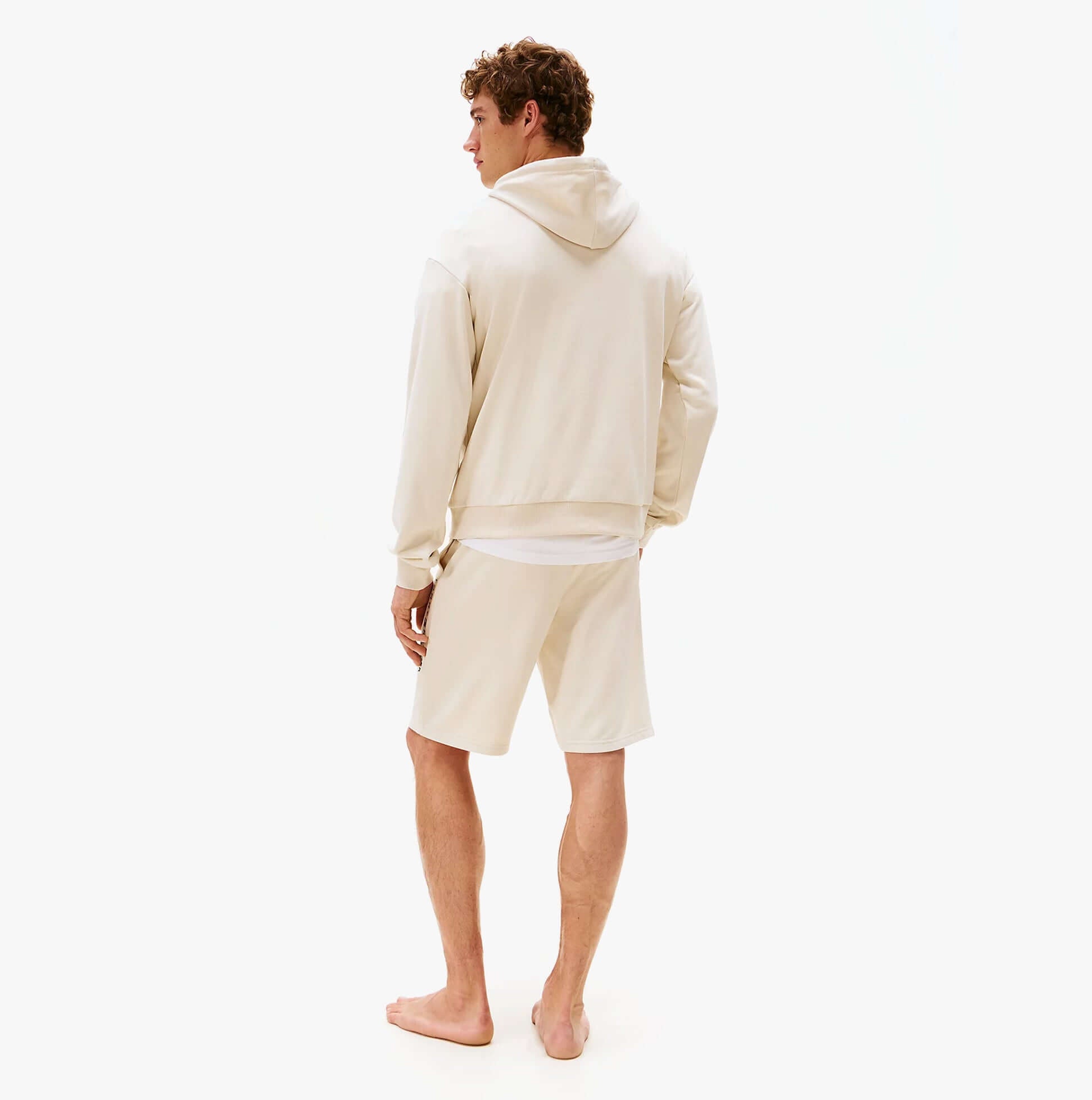Tommy Hilfiger HOODIE Mens Drawstring Lounge Hoody Off White