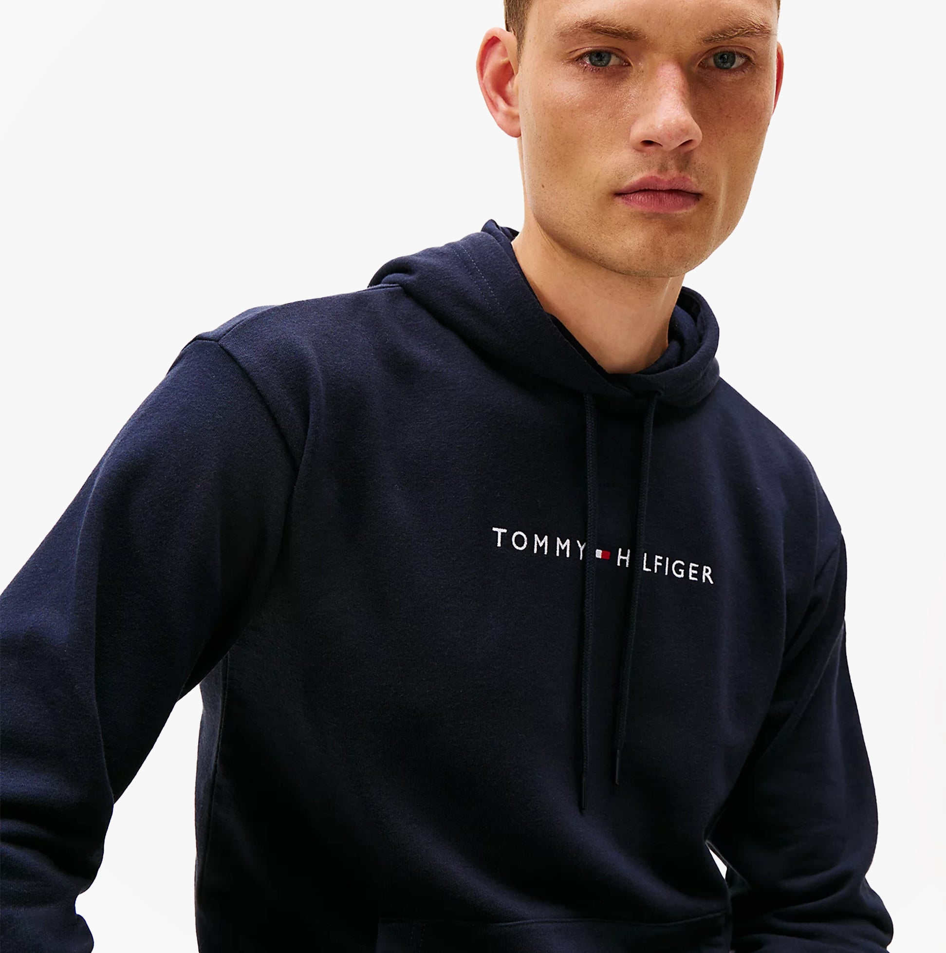 Tommy Hilfiger TH Original Logo Drawstring Lounge Hoodie Desert Sky
