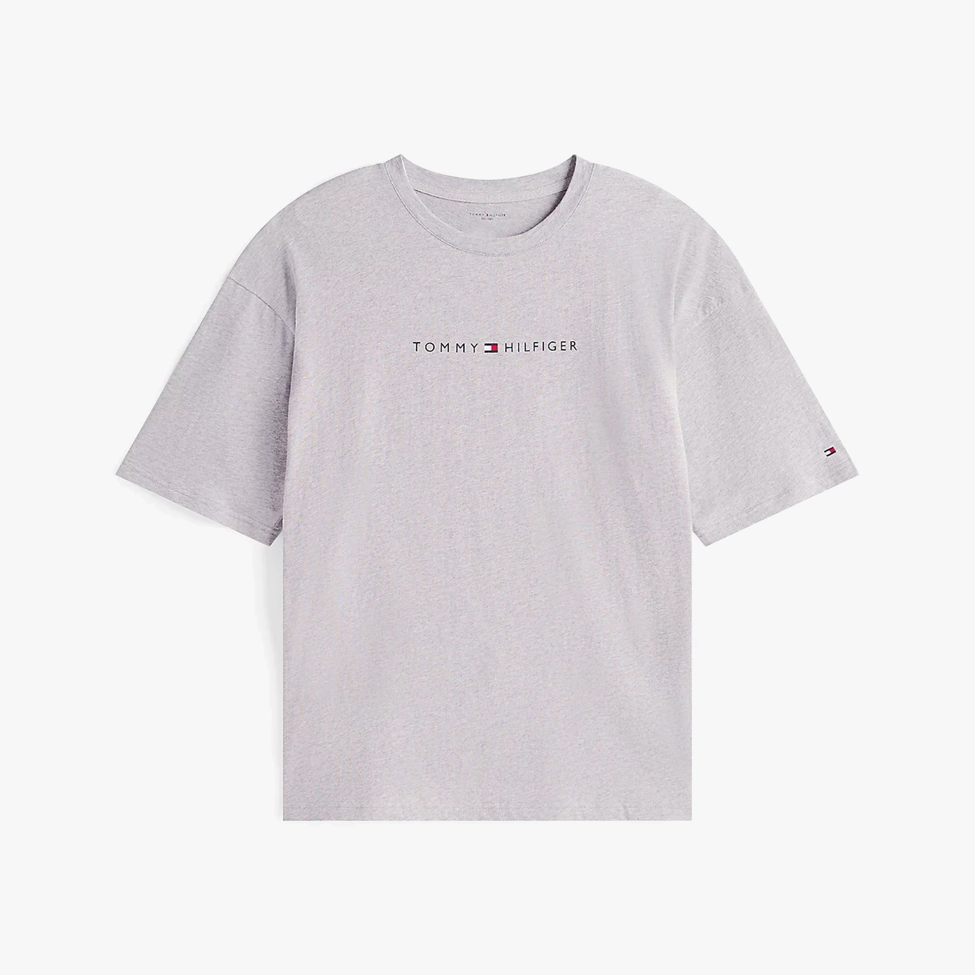 Tommy Hilfiger Tommy Hilfiger SS TEE CONT. LOGO Mens T-Shirts & Tank Tops Light Grey Heather
