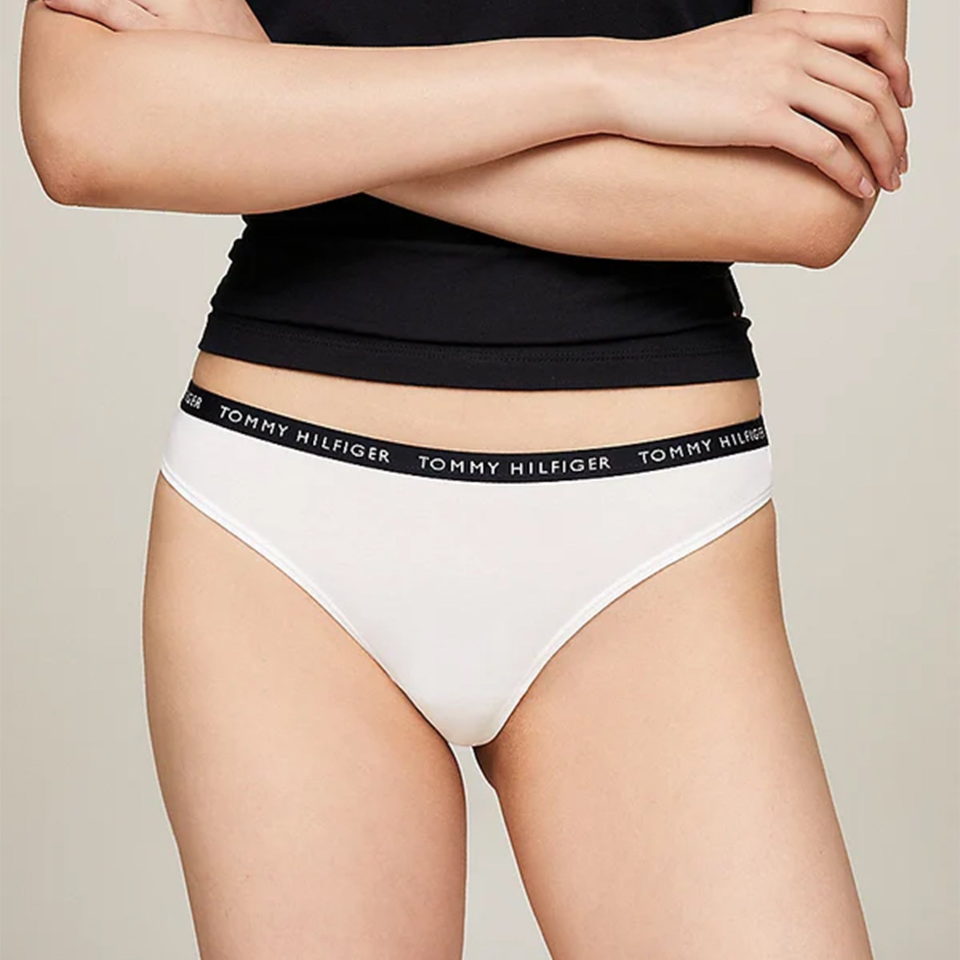 Tommy Hilfiger THONG 3 Pack Womens White/Desert Sky/Primary Red