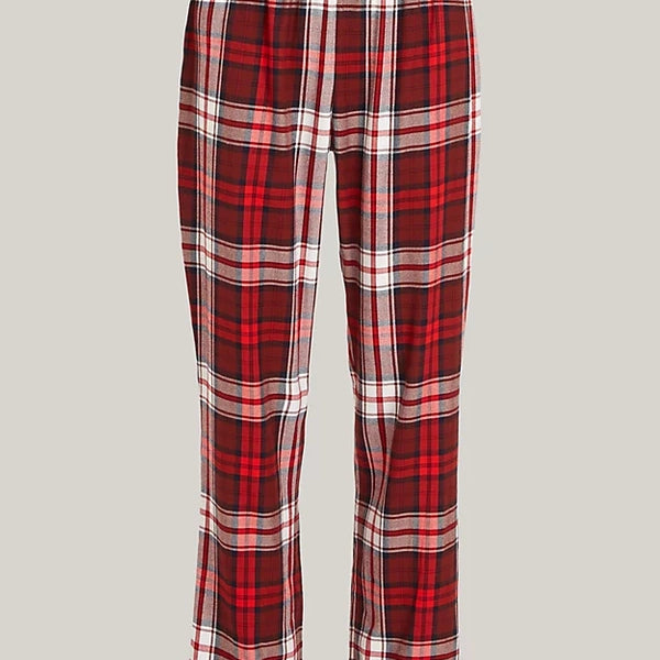Tommy Hilfiger FLANNEL PANT Womens Pants Women Apparel Plaid Red