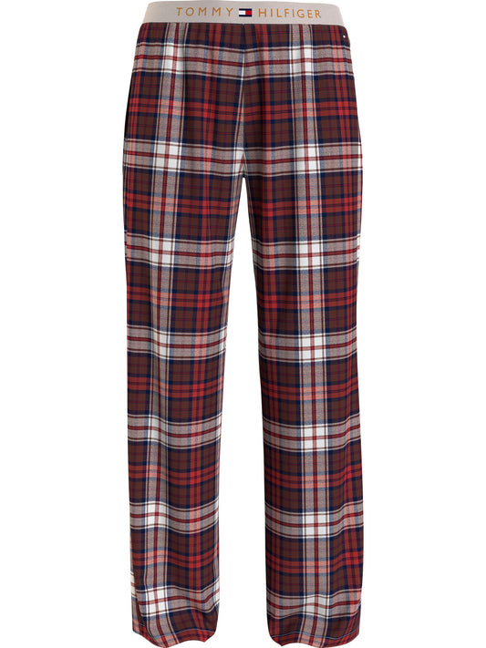 Tommy Hilfiger FLANNEL PANT Womens Pants Women Apparel Plaid Red