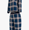 Tommy Hilfiger FULL FLANNEL PJ SET Womens Pyjamas Women Apparel Plaid Deep Indigo
