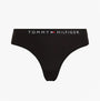 Tommy Hilfiger TH ORIGINAL LOGO BIKINI Womens Briefs Black front view showing logo and waistband detail