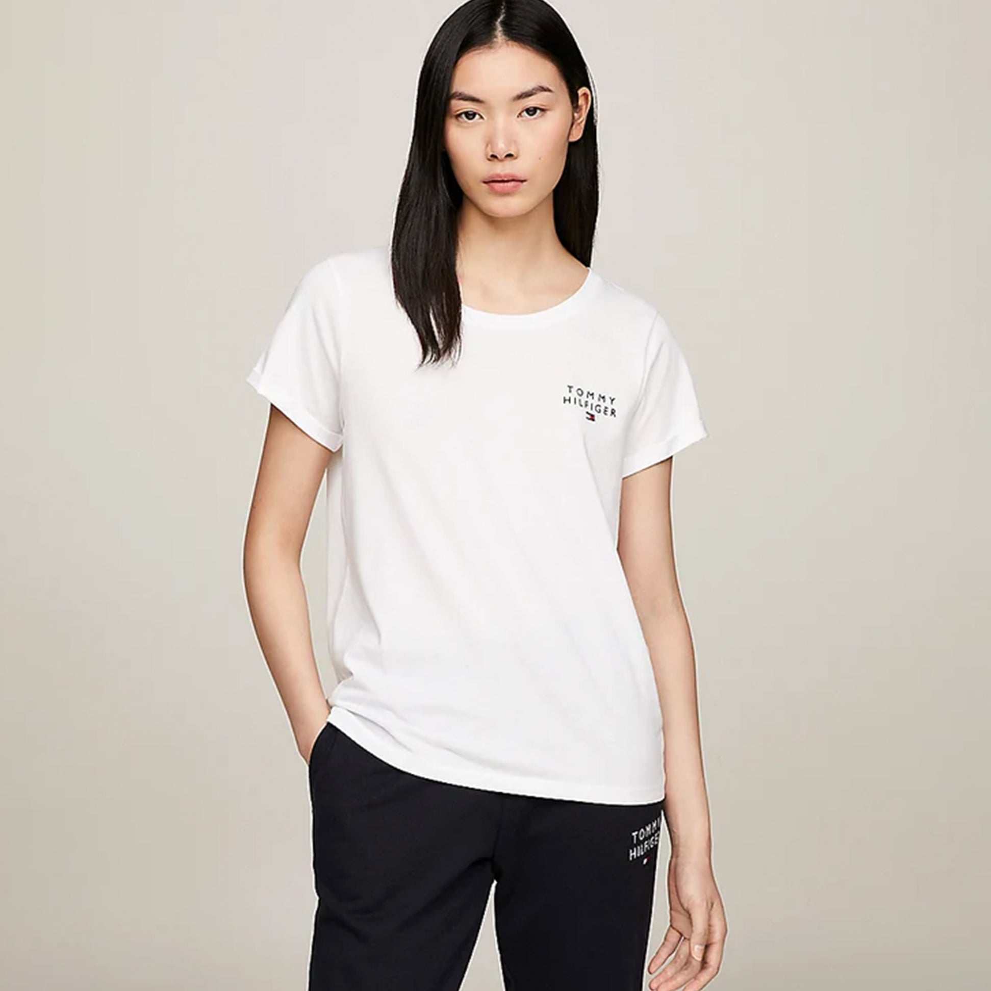 Tommy Hilfiger PURE COTTON Womens T-Shirt White