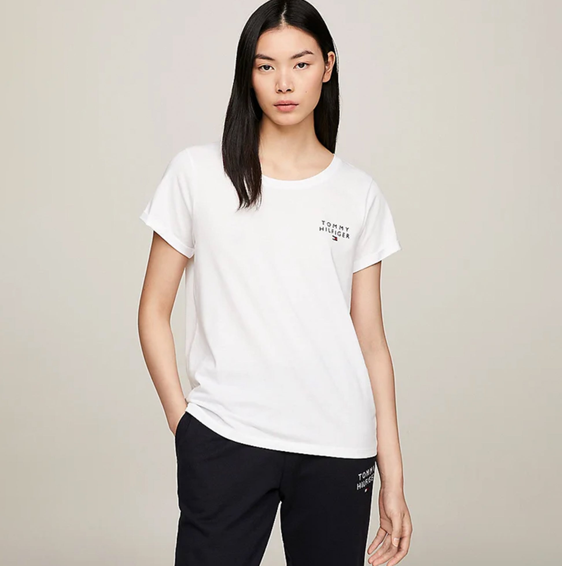 Tommy Hilfiger PURE COTTON Womens T-Shirt White