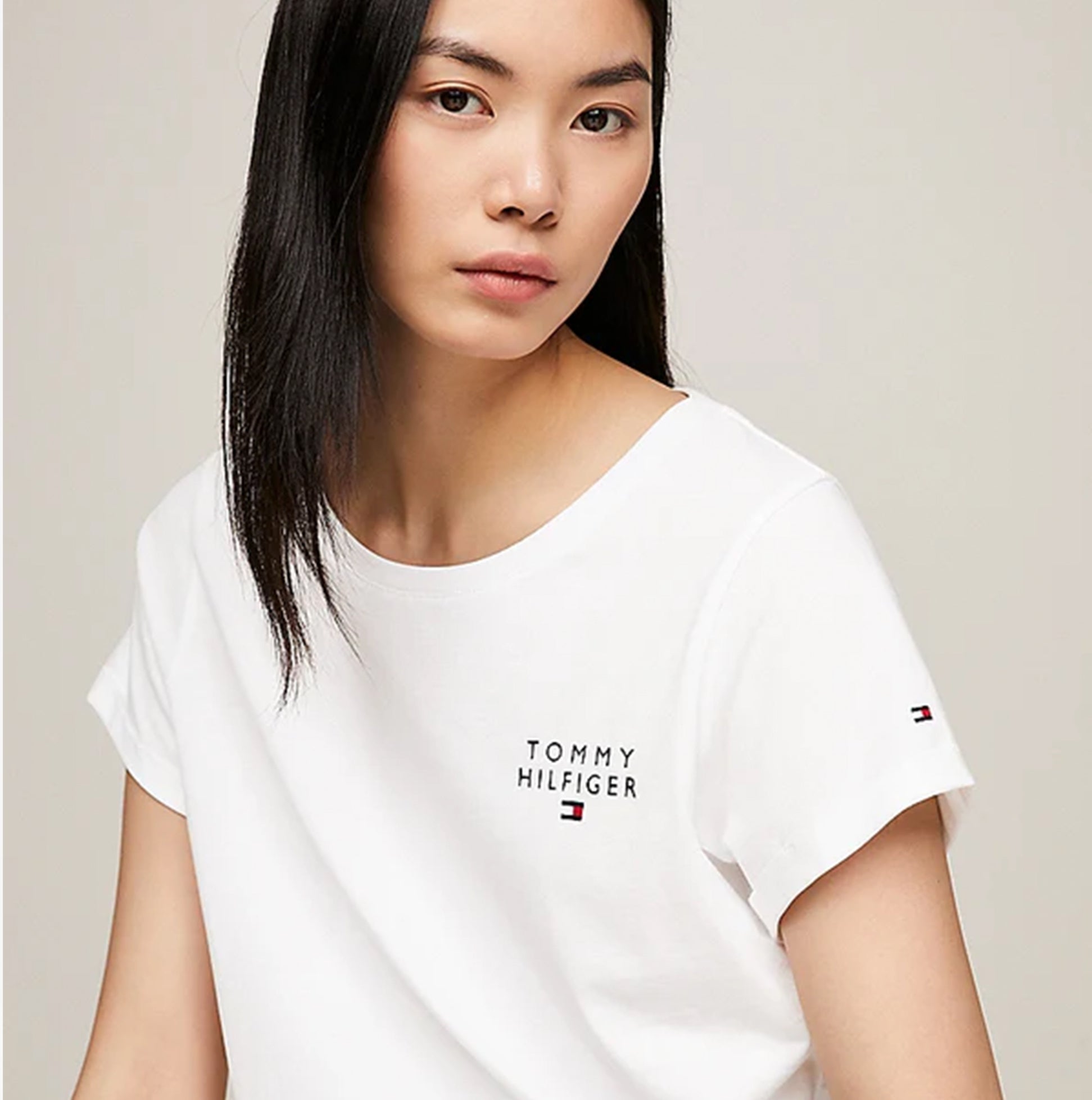 Tommy Hilfiger PURE COTTON Womens T-Shirt White