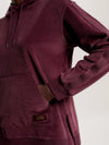Tommy Hilfiger LONG HOODIE VELOUR Womens Hoodie Deep Burgundy