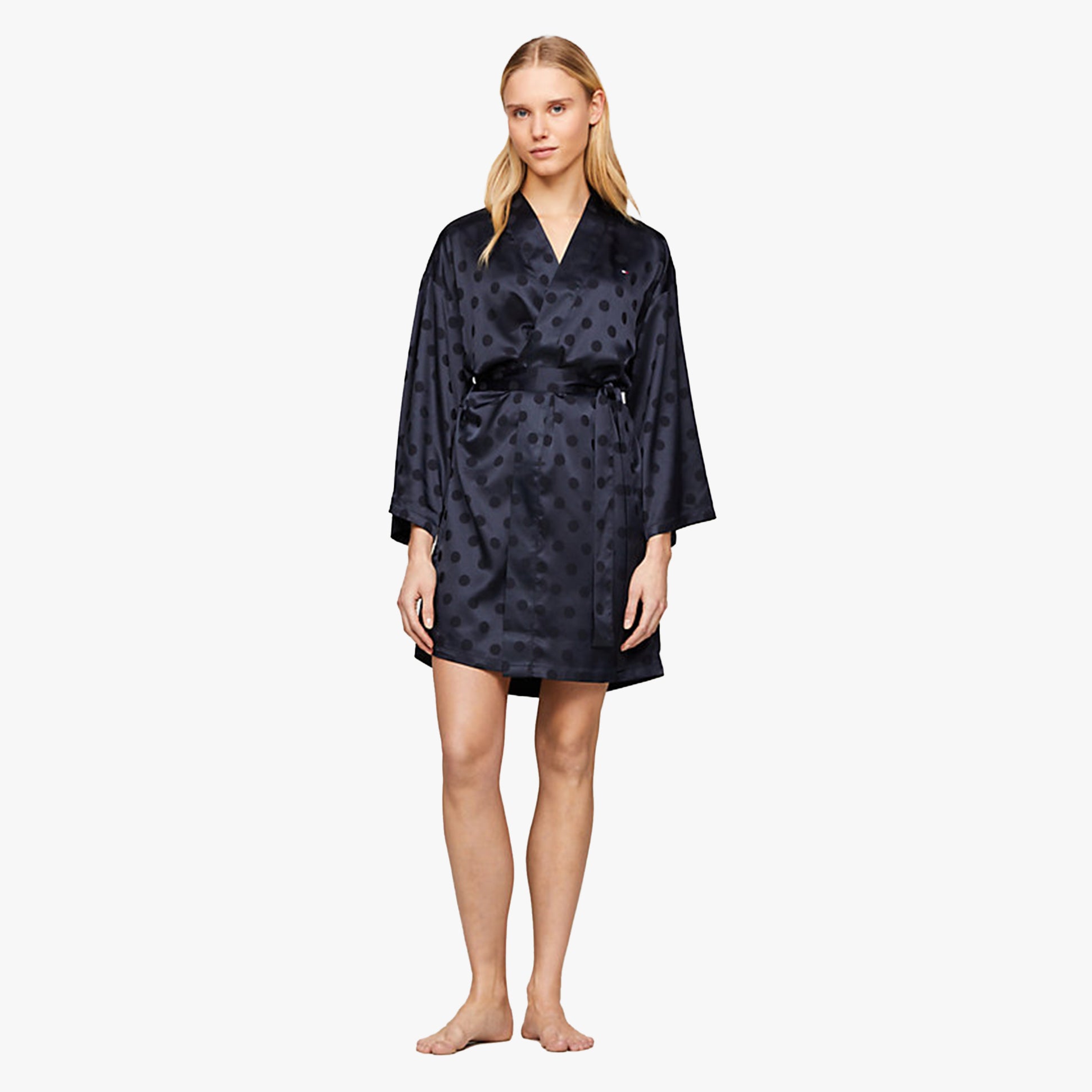 Tommy Hilfiger KIMONO POLKA DOTS Womens Bathrobe Desert Sky