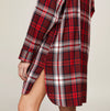 Tommy Hilfiger SHIRT NIGHTDRESS Womens Loungewear Women Apparel Plaid Red