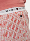Tommy Hilfiger TH ICON Long Sleeve Jersey Pyjama Set Womens Coral Clay / Mini Geo Pink