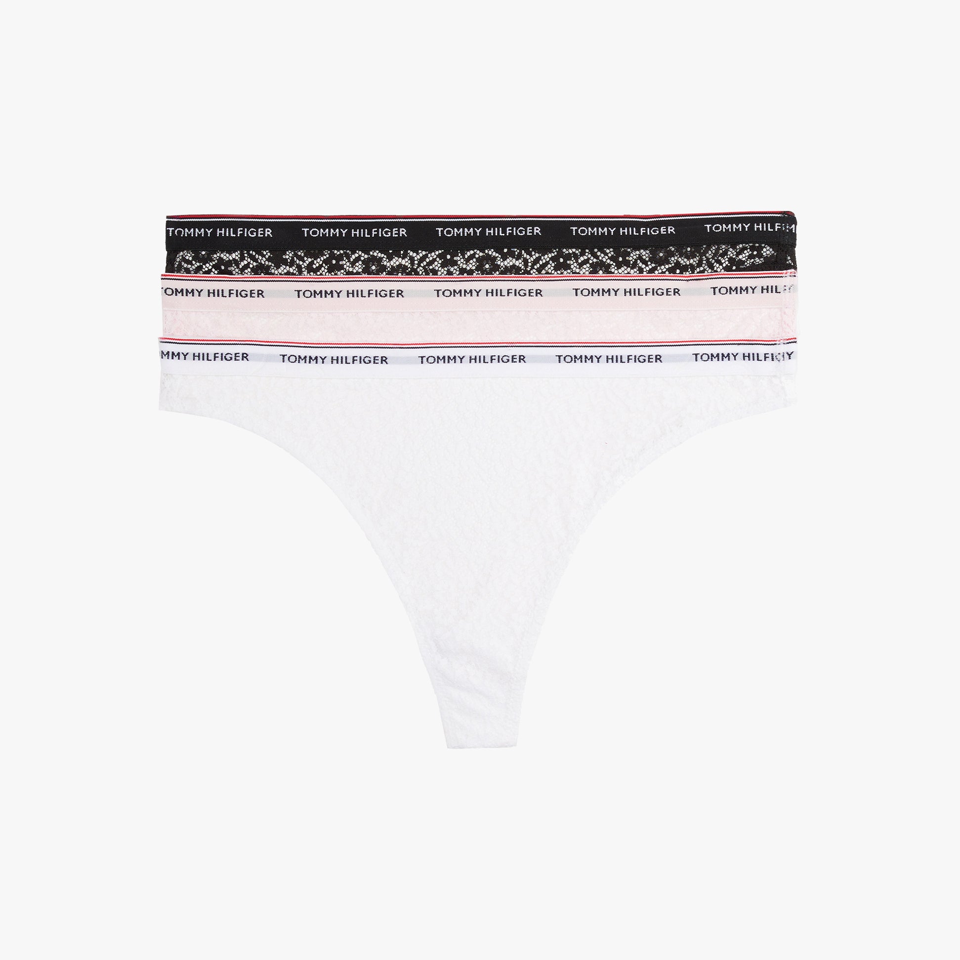 Tommy Hilfiger Tommy Hilfiger Womens 3 Pack Thong Lace Multicoloured