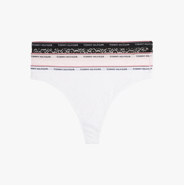 Tommy Hilfiger Tommy Hilfiger Womens 3 Pack Thong Lace Multicoloured