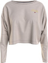 Tommy Hilfiger LONG SLEEVE T-SHIRT GOLD EMBR. Womens T-Shirts Cashmere Creme