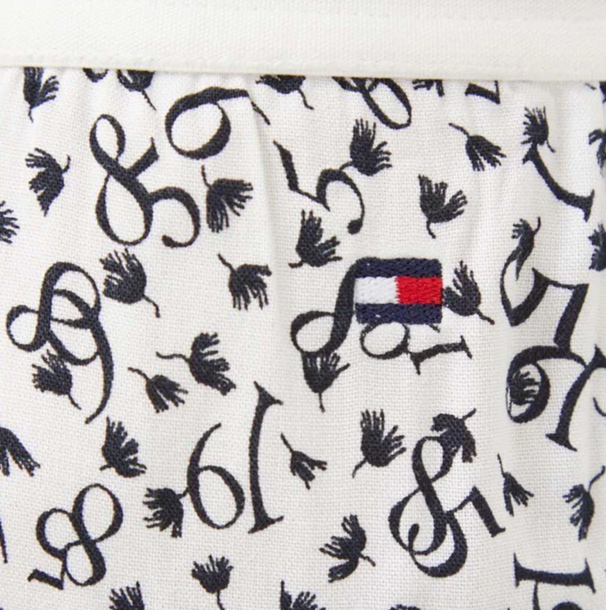 Tommy Hilfiger WOVEN SHORT PRINT Womens Shorts Feather Print Ecru