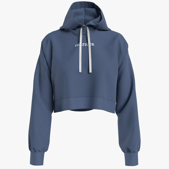 Tommy Hilfiger LONG SLEEVE HOODIE Womens Hoodie Iron Blue
