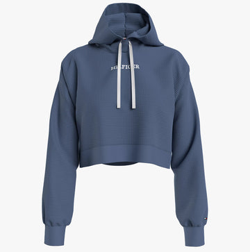 Tommy Hilfiger LONG SLEEVE HOODIE Womens Hoodie Iron Blue