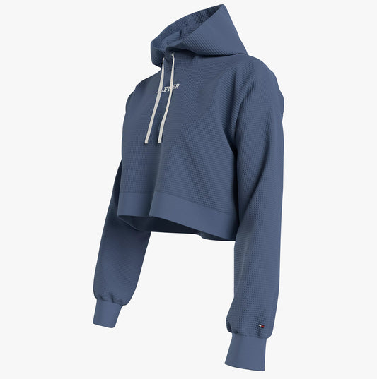 Tommy Hilfiger LONG SLEEVE HOODIE Womens Hoodie Iron Blue