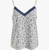 Tommy Hilfiger WOVEN CAMI PRINT Womens Top Feather Print Ecru