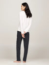 Tommy Hilfiger ORIGINAL Womens Pyjama Set Ancient White/Star Navy