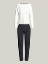 Tommy Hilfiger ORIGINAL Womens Pyjama Set Ancient White/Star Navy