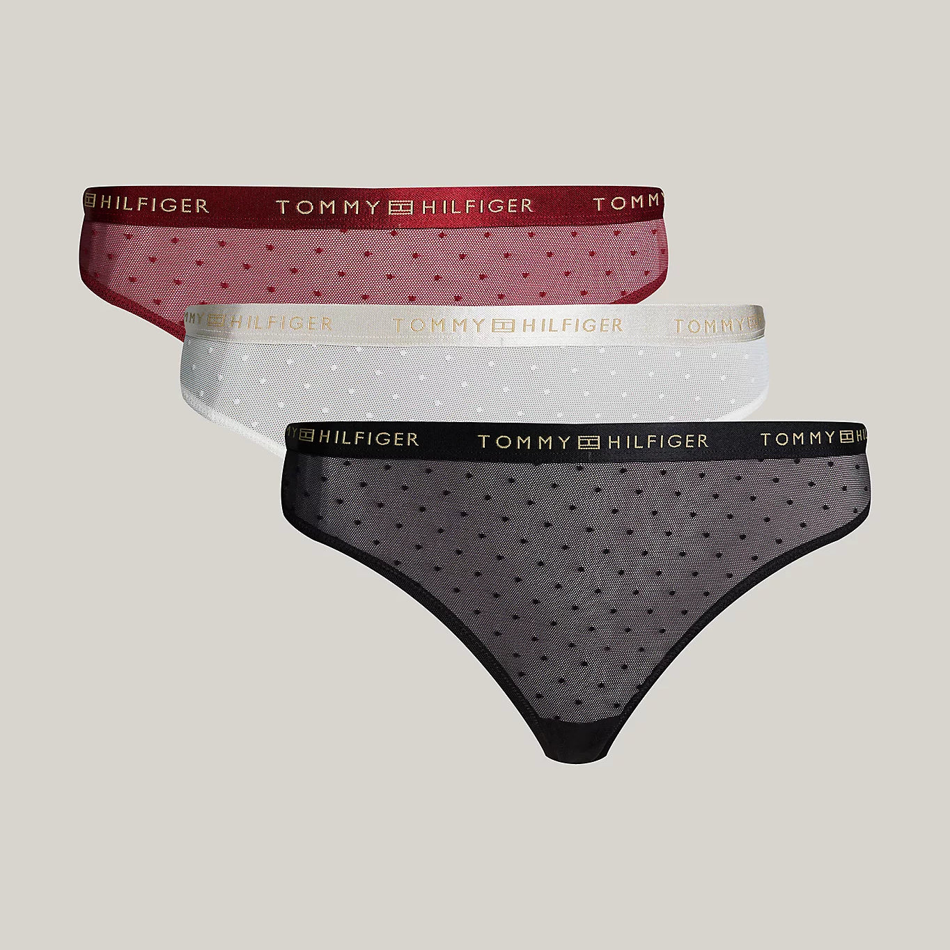 Tommy Hilfiger GIFT UNDERWEAR Womens 3 Pack Thongs Multicoloured