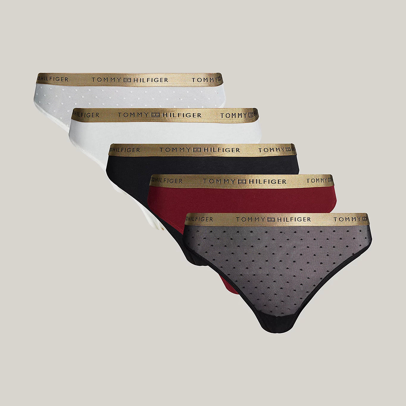 Tommy Hilfiger GIFT UNDERWEAR Womens 5 Pack Thongs Multicoloured