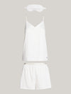 Tommy Hilfiger SATIN Pyjamas & Eye Mask Gift Set Womens Ivory
