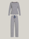 Tommy Hilfiger MONOTYPE Womens Pyjama Set Mini Bretton Stripe Desert Sky