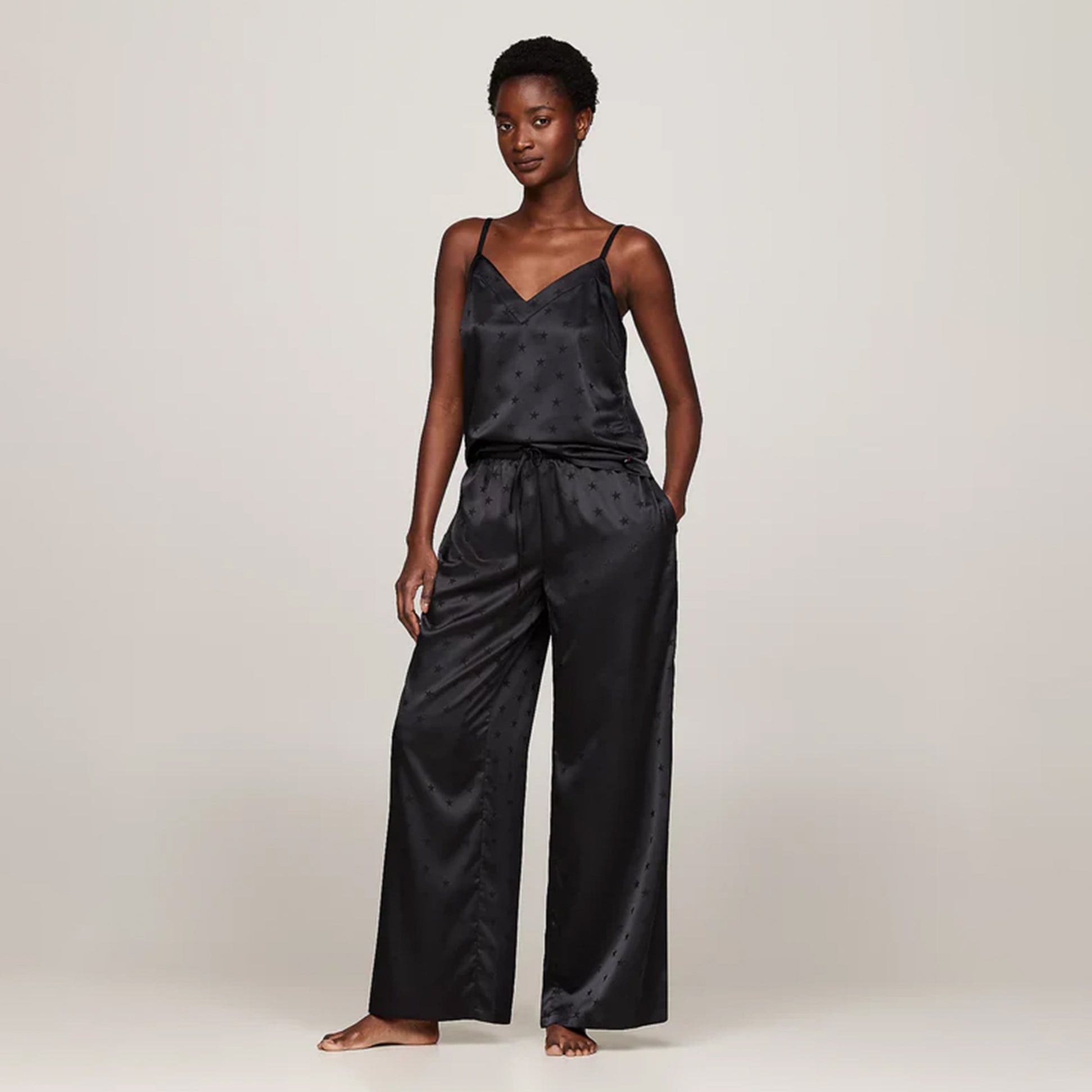 Tommy Hilfiger ESS HOLIDAY Womens Cami & Long Pants Black