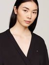 Tommy Hilfiger COMFORT Womens Modal Lace-Trim Kimono Robe Black