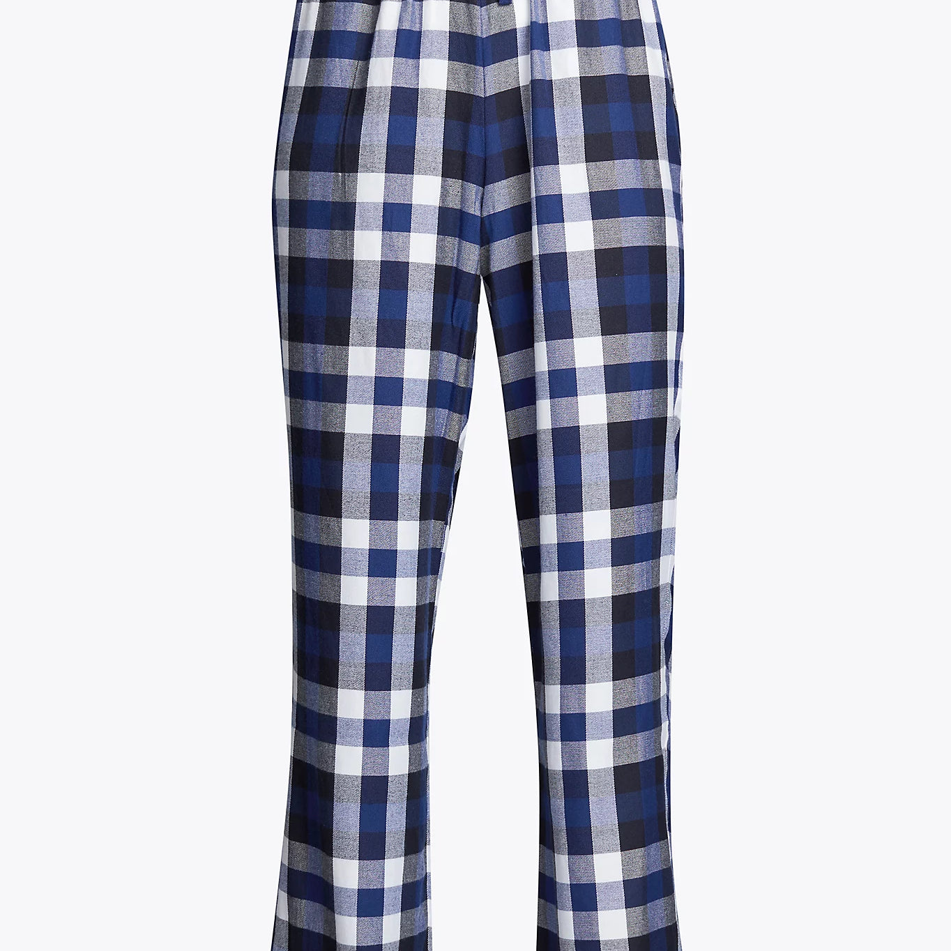 Tommy Hilfiger ORIGINAL Womens Flannel Pants Heritage Check Midi Blue Ink