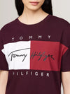 Tommy Hilfiger HERITAGE HOLIDAY Womens T-Shirt Dress Deep Burgundy