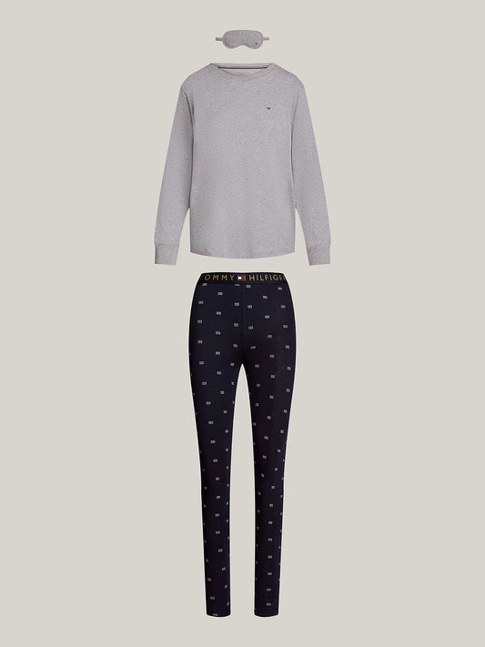 Tommy Hilfiger ORIGINAL Womens Legging Pyjama & Eye Mask Gift Set