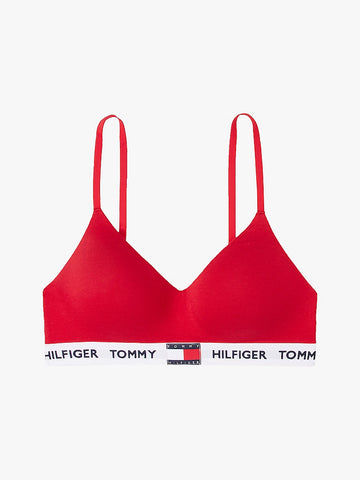 Tommy Hilfiger HERITAGE Womens Padded Push-Up Bralette Primary Red