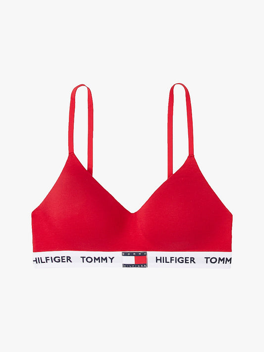 Tommy Hilfiger HERITAGE Womens Padded Push-Up Bralette Primary Red