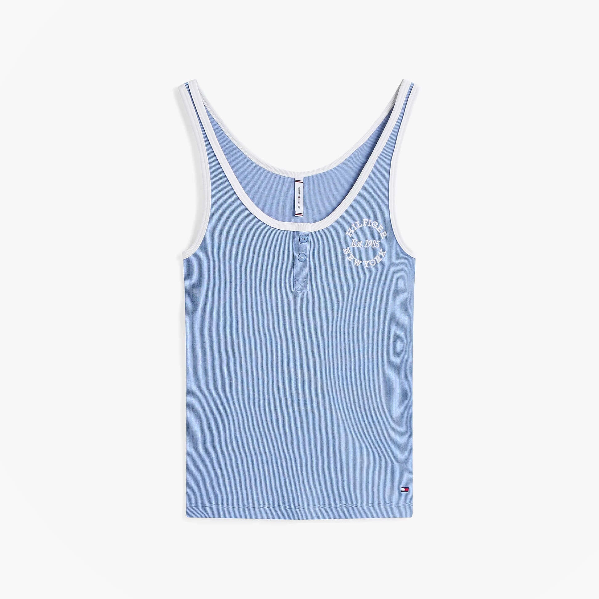 Tommy Hilfiger RIB TANK TOP Ladies Brisk Blue