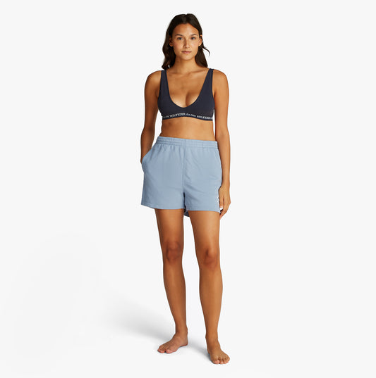 Tommy Hilfiger LOGO Relaxed Womens Lounge Shorts Brisk Blue