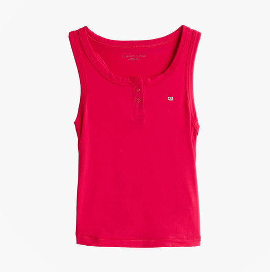 Tommy Hilfiger LOGO Womens Racerback Pyjama Set Vivacious Pink