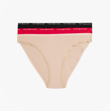 Tommy Hilfiger Womens 3 Pack Lace Trim Bikini Brief Multicolour