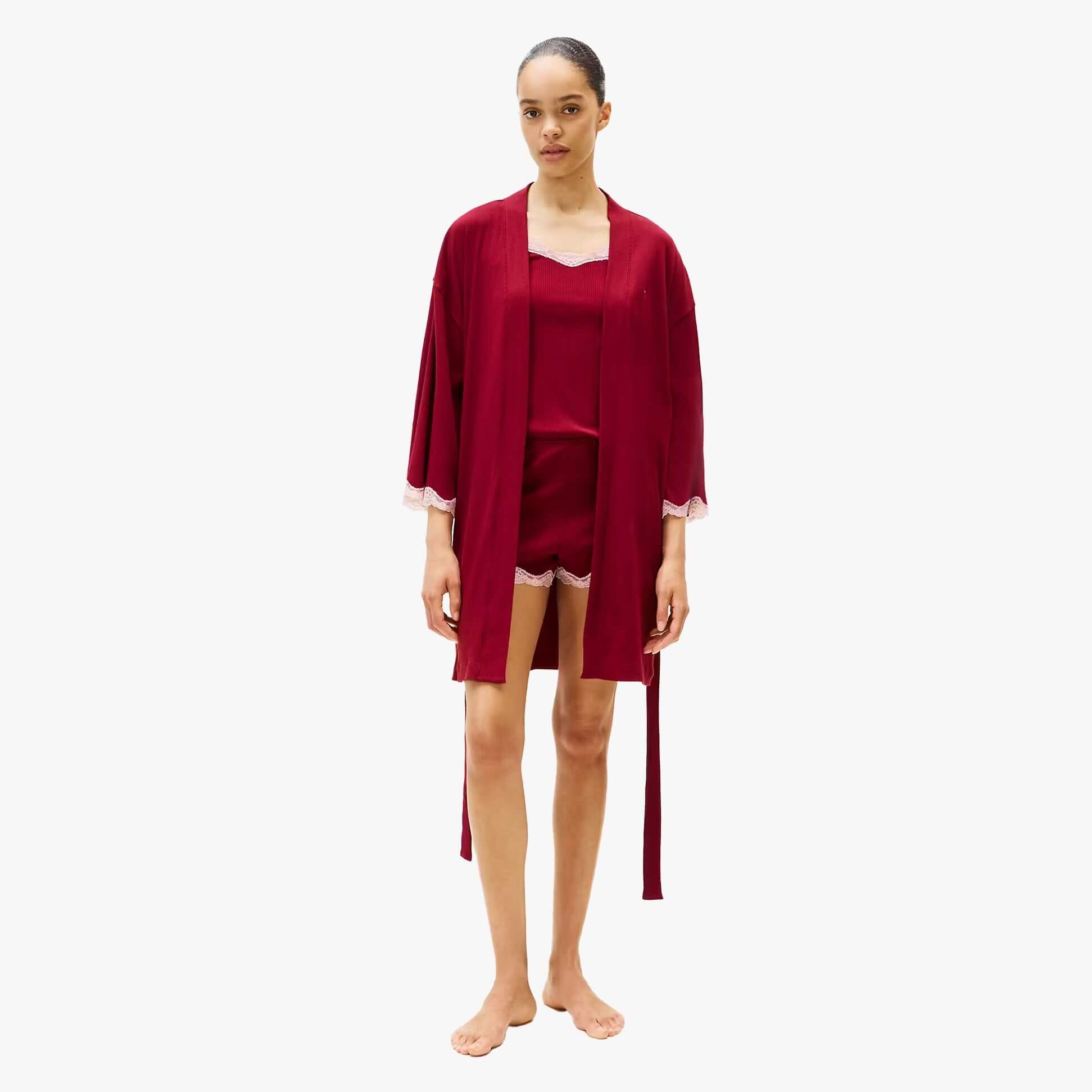 Tommy Hilfiger LACE KIMONO Womens Rouge