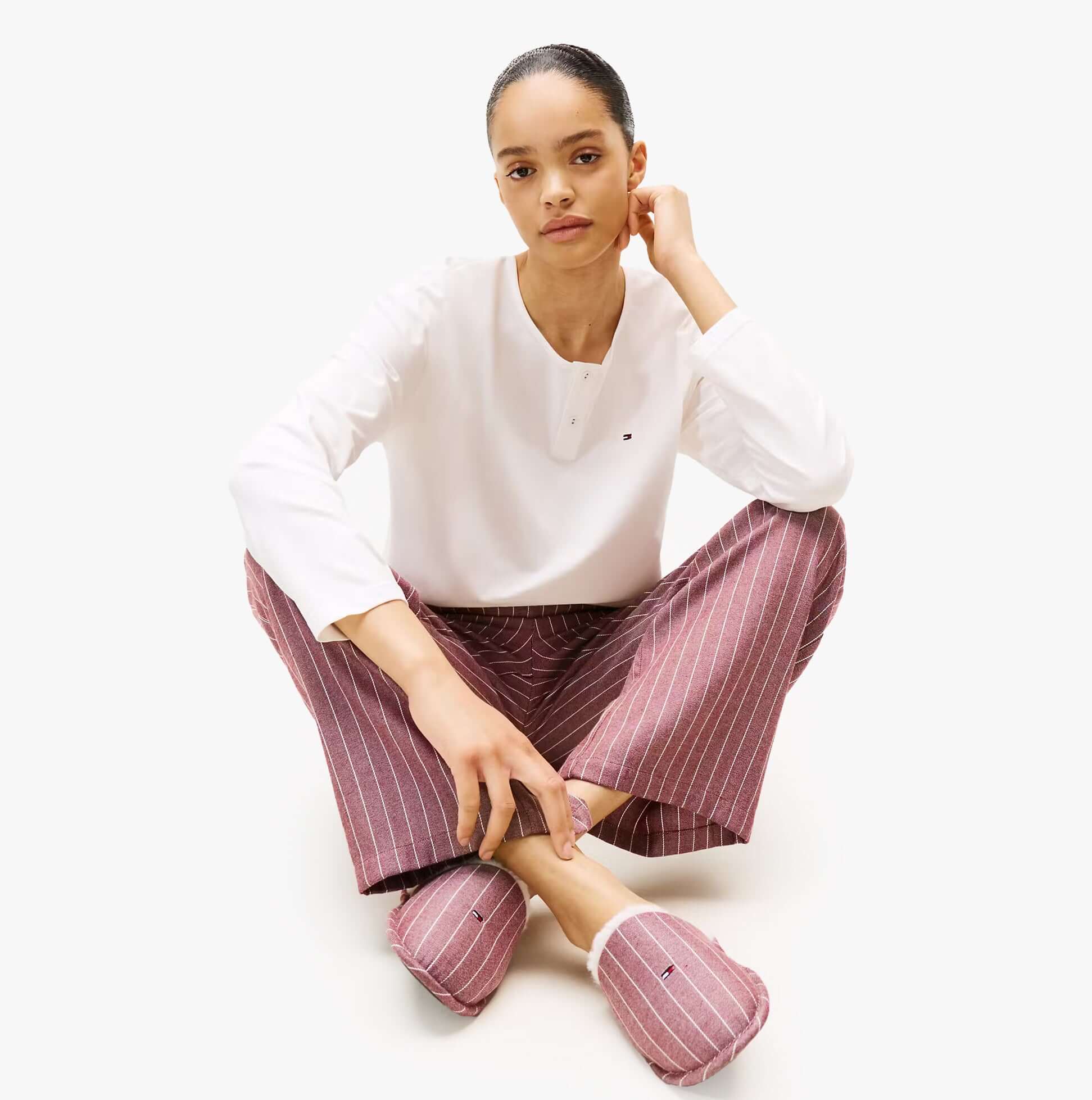 Tommy Hilfiger GIFT LS TEE FLNL SET Womens Pyjama Set Multicoloured