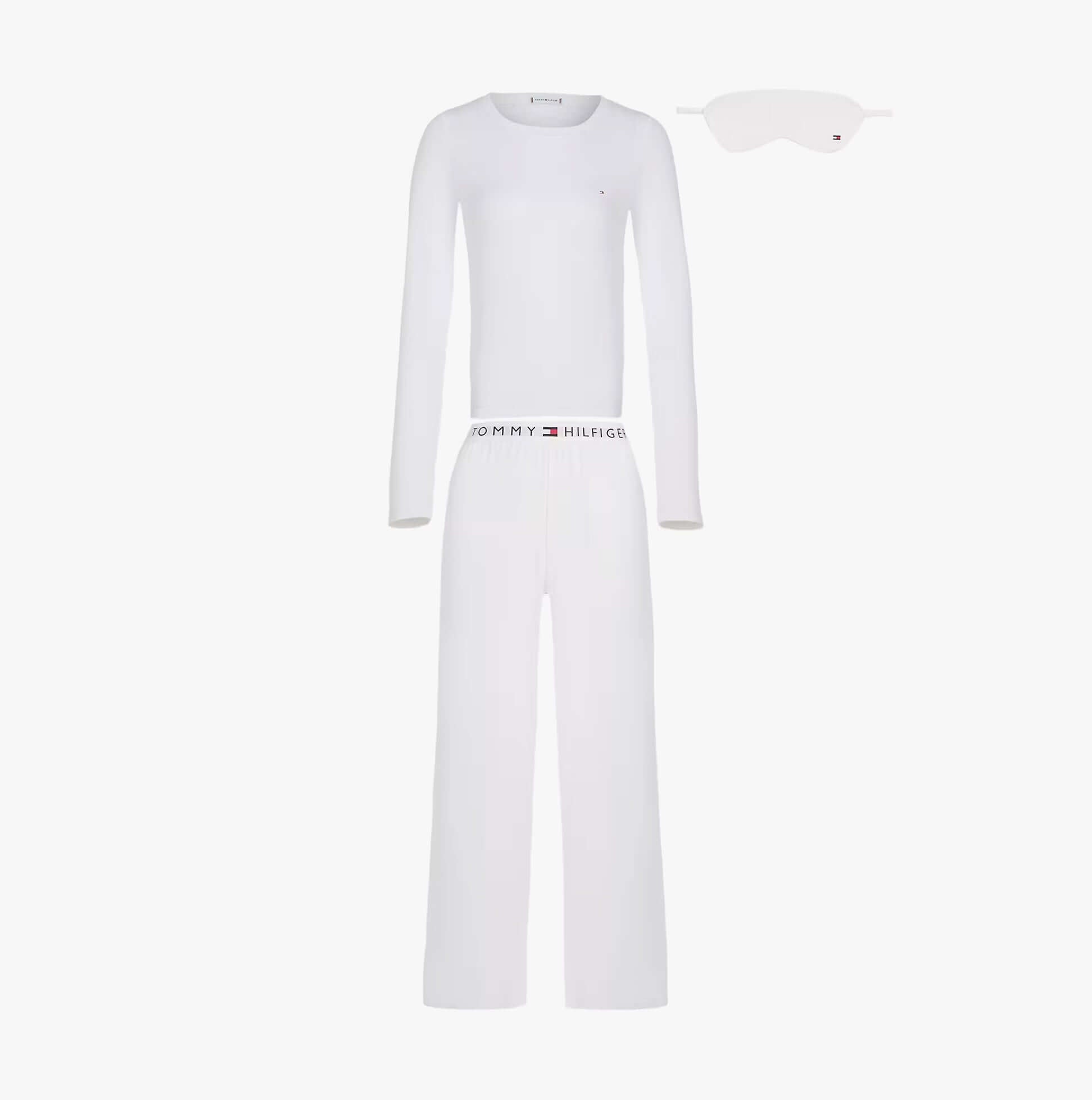 Tommy Hilfiger GIFT LS TEE PANTS SE Womens Pyjama Set Ecru