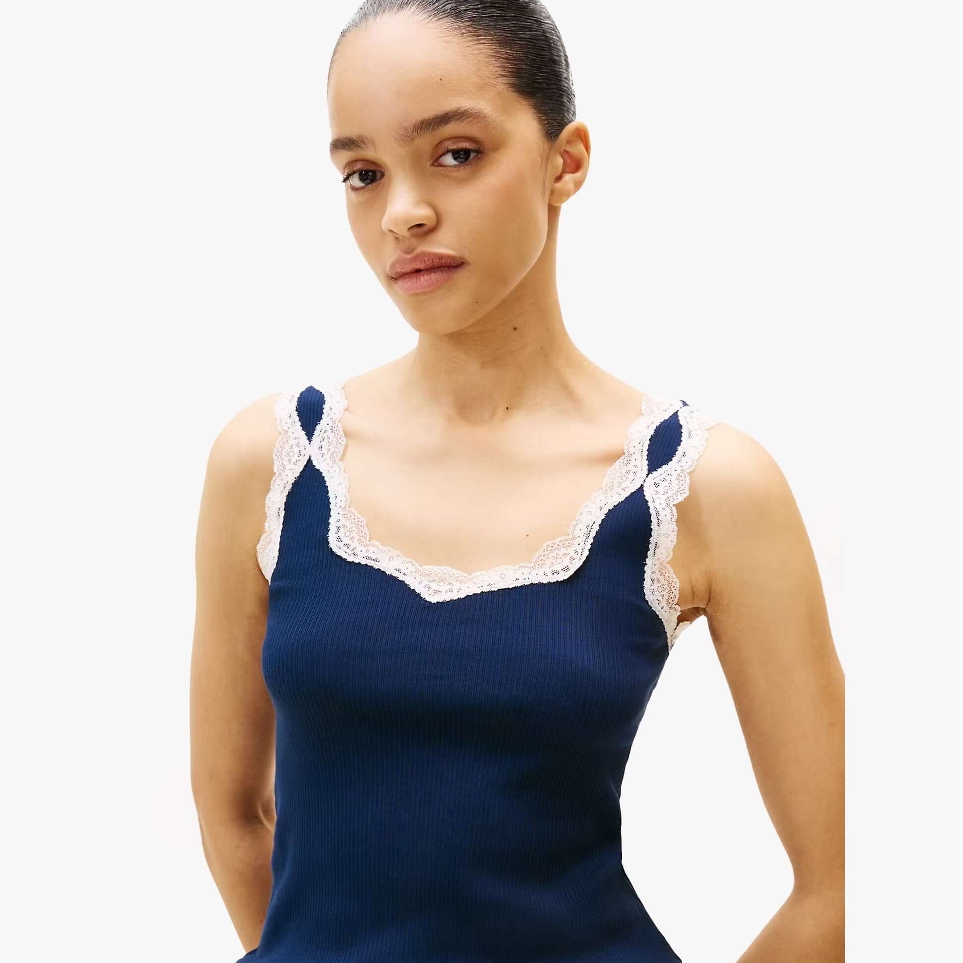 Tommy Hilfiger LACE CAMI SHORT PJ Womens Set Dark Night Navy