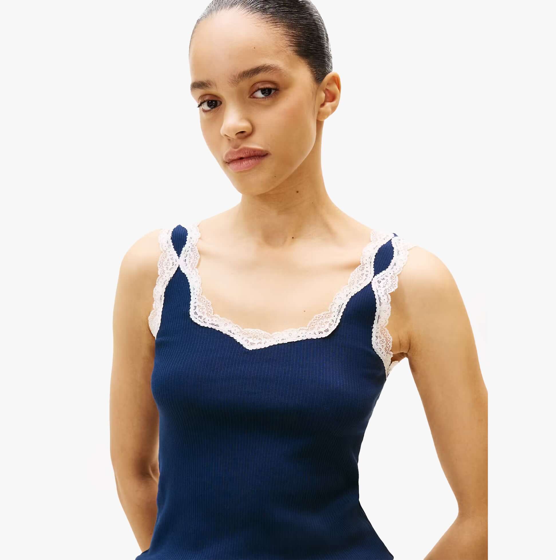 Tommy Hilfiger LACE CAMI SHORT PJ Womens Set Dark Night Navy