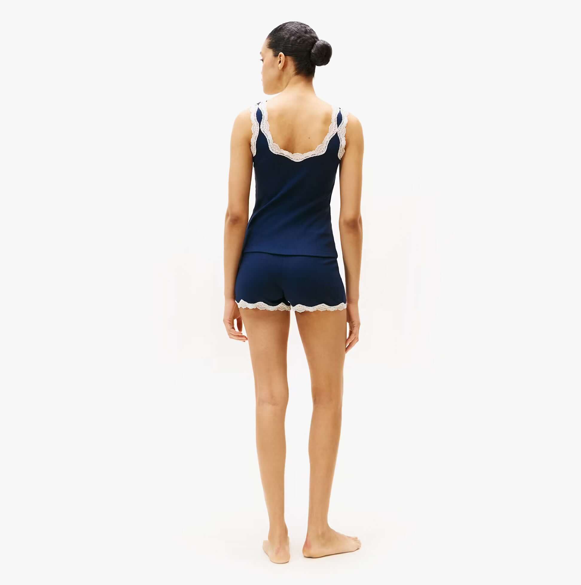 Tommy Hilfiger LACE CAMI SHORT PJ Womens Set Dark Night Navy