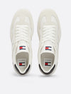 Tommy Hilfiger RETRO Suede Trainers Mens Ecru