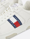 THE BROOKLYN LEATHER Trainers Mens Ecru