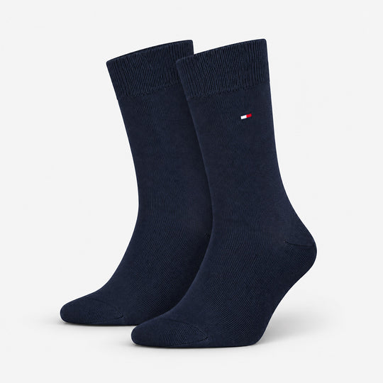 Tommy Hilfiger 3 Pack Giftbox Monogram Stripe Mens Crew Socks Navy